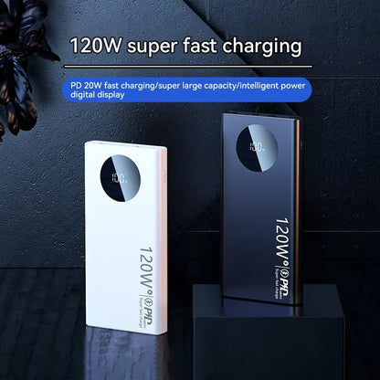 80000Mah High Capacity Power Bank 120W Super Fast Charging Powerbank Portable Battery Charger for Iphone Samsung Huawei Xiaomi