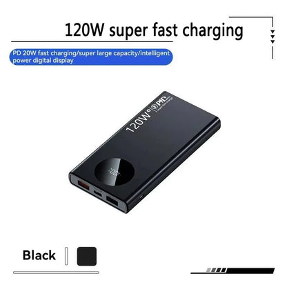 80000Mah High Capacity Power Bank 120W Super Fast Charging Powerbank Portable Battery Charger for Iphone Samsung Huawei Xiaomi